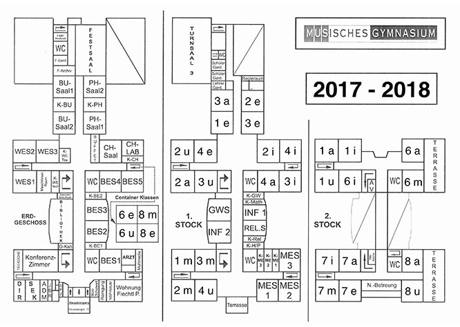 Der Gebäudeplan 2017/18 Das Musisches Gymnasium Salzburg