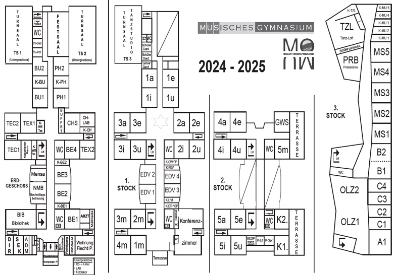 Der Gebäudeplan Das Musisches Gymnasium Salzburg